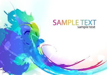Abstract Colorful Paint Ink Splashes Background