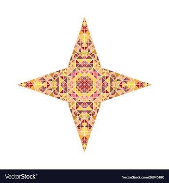 Abstract colorful polygonal geometrical tiled vector image
