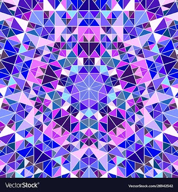 Abstract colorful polygonal round tiled pattern vector image