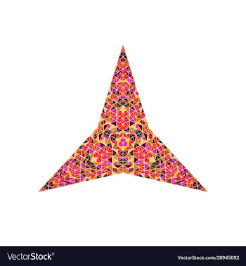 Abstract colorful polygonal tiled mosaic star vector image