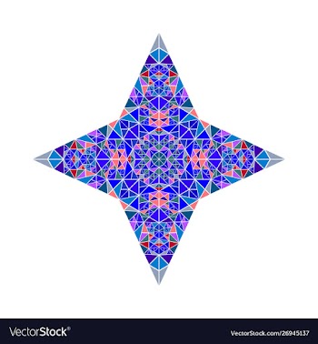 Abstract colorful polygonal triangle ornament vector image