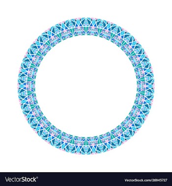 Abstract colorful polygonal wreath - circular vector image