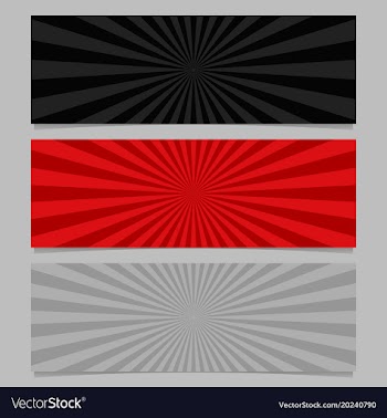 Abstract colorful ray burst banner background set vector image