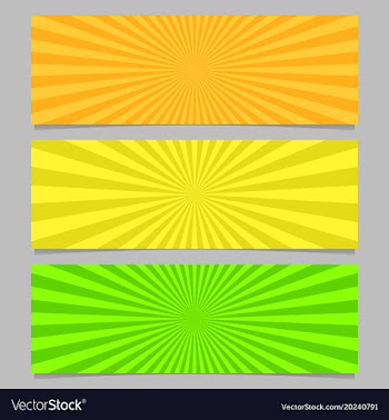 Abstract colorful ray burst banner background set vector image