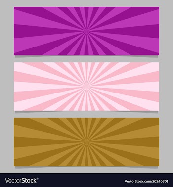 Abstract colorful ray burst banner template set vector image