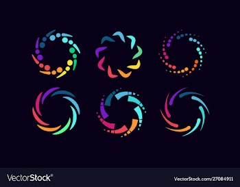 Abstract colorful recycled logo vector image