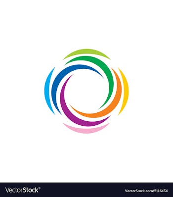  					Abstract colorful rotation spin logo vector image														