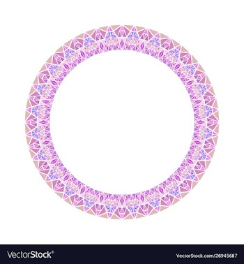 Abstract colorful round frame - polygonal element vector image
