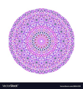 Abstract colorful round geometrical floral vector image