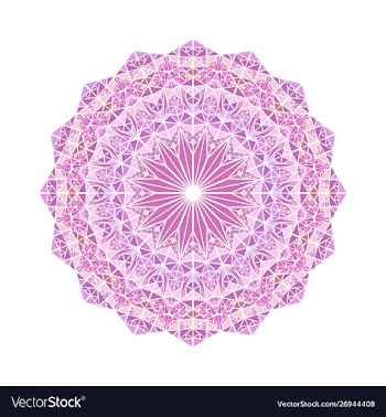 Abstract colorful round triangle tile ornament vector image