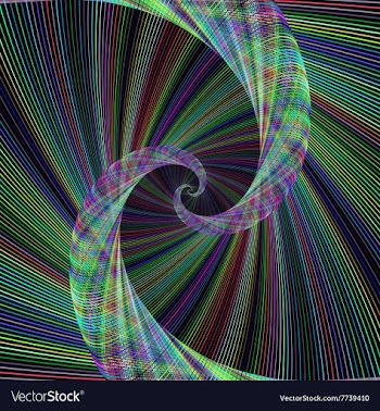 Abstract colorful spiral fractal background vector image