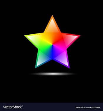 Abstract colorful star shape vector image