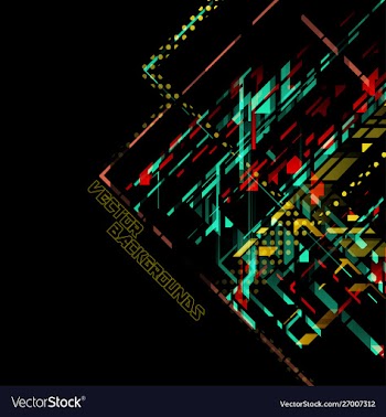 Abstract colors concept on a black vector image