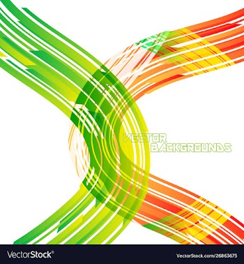 Abstract colors curved motion on a white vector image
