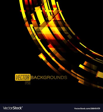 Abstract colors curved on a black vector image