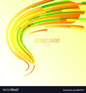 Abstract colors curved on a green vector image