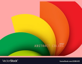 Abstract colors curved vector image