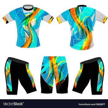 Abstract colors cycling vest vector image
