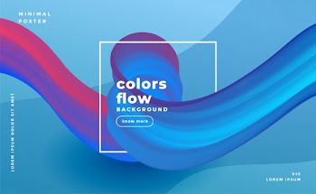Abstract colors flow wave composition background Free Vector