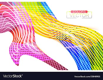 Abstract colors lines curve scene vector image