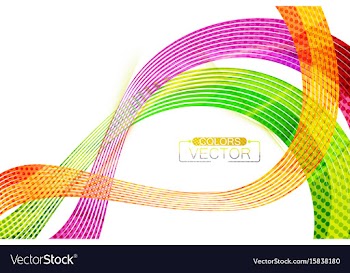 Abstract colors lines shape scene vector image