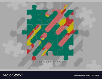Abstract colors puzzles concepts vector image