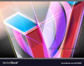 Abstract colors shapes motion graphics vector image