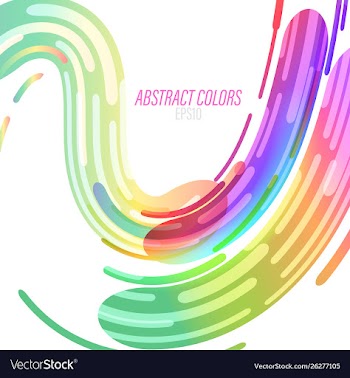 Abstract colors shapes on a white vector image