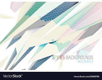 Abstract colors spikes scene design vector image