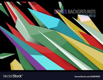Abstract colors spikes vector image