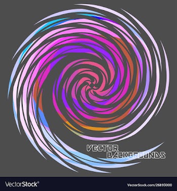 Abstract colors swirl on a gray vector image