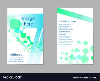 Abstract composition business card set box block vector image