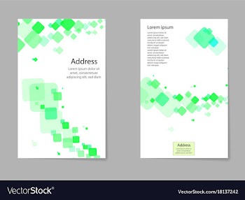 Abstract composition business card set box block vector image