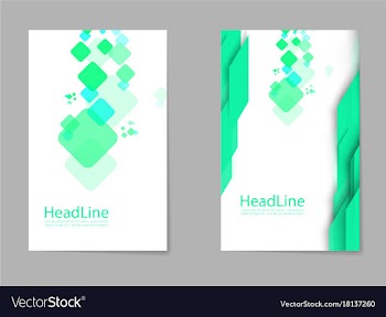 Abstract composition business card set box block vector image