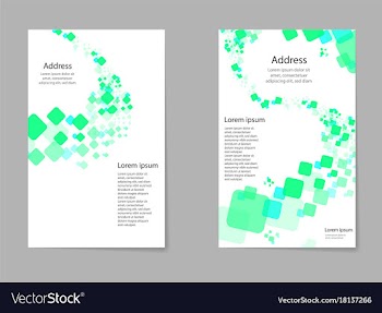 Abstract composition business card set box block vector image