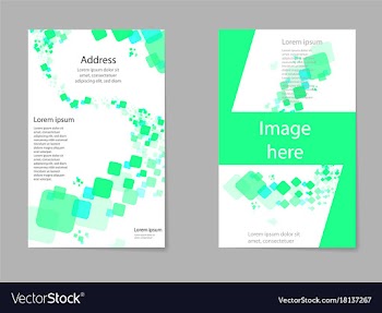 Abstract composition business card set box block vector image