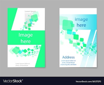 Abstract composition business card set box block vector image