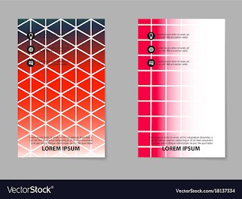 Abstract composition business card set box block vector image