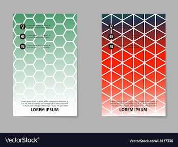 Abstract composition business card set box block vector image