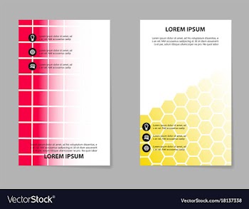Abstract composition business card set box block vector image