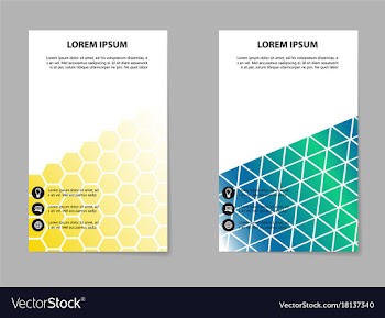 Abstract composition business card set box block vector image