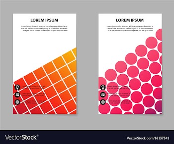 Abstract composition business card set box block vector image