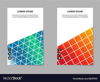 Abstract composition business card set box block vector image