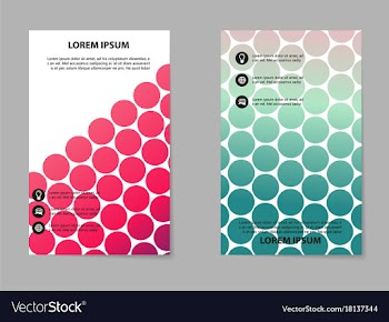 Abstract composition business card set box block vector image