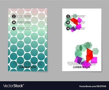 Abstract composition business card set box block vector image