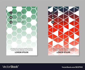 Abstract composition business card set box block vector image