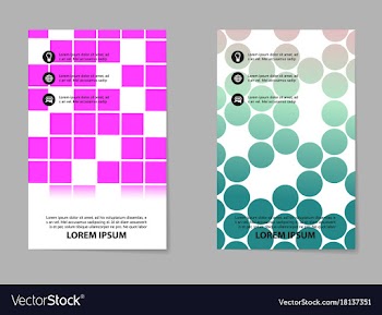 Abstract composition business card set box block vector image