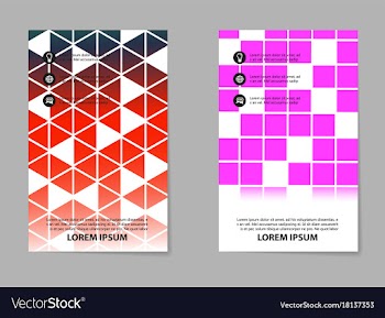 Abstract composition business card set box block vector image