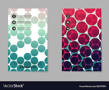 Abstract composition business card set box block vector image