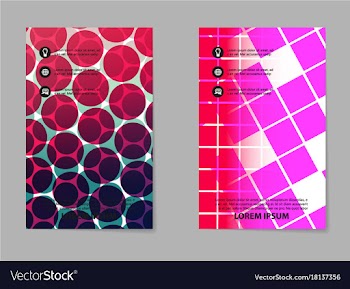 Abstract composition business card set box block vector image